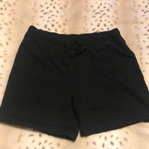 Blue star yoga brand classic black shorts and drawstring waist